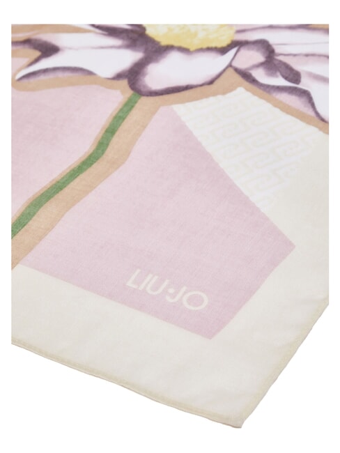 FLOWER Block scarf white cream - Scarves