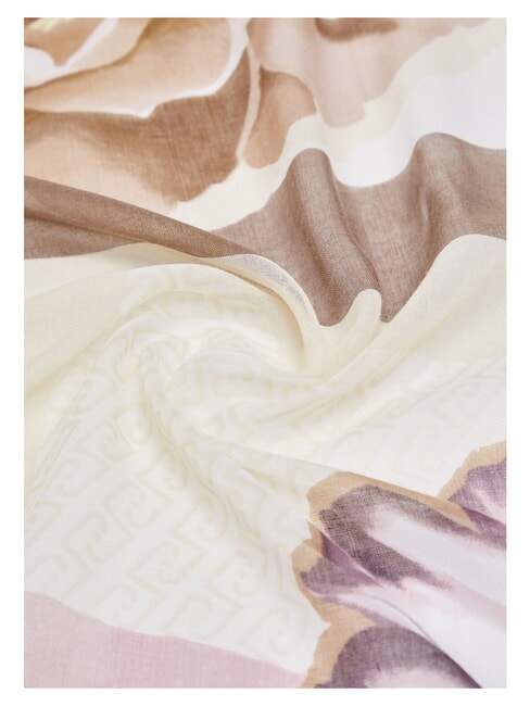 FLOWER Block scarf white cream - Scarves