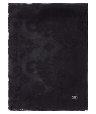 LIUJO PIZZO Printed scarf BLACK - Scarves - 2