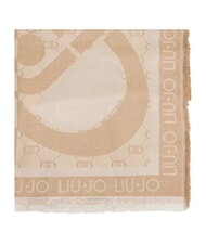 LIUJO LOGO Jacquard scarf sand - Scarves - 3