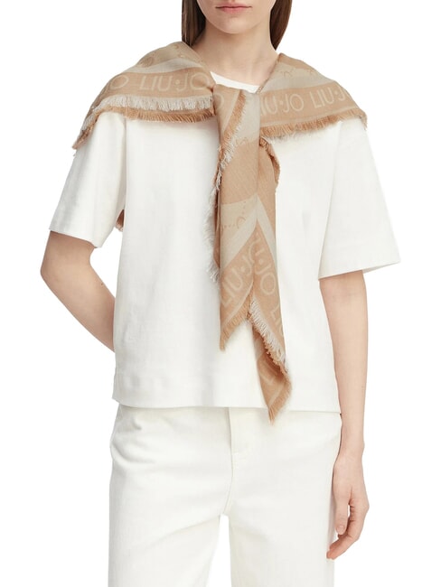 LOGO Jacquard scarf sand - Scarves