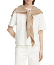 LIUJO LOGO Jacquard scarf sand - Scarves - 4