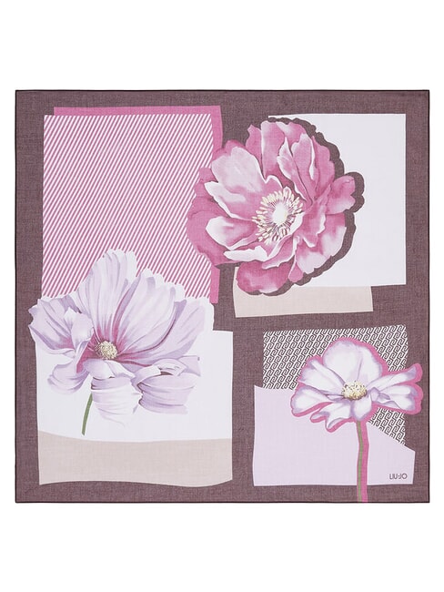 FLOWER Block scarf cranberry - Scarves