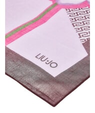LIUJO FLOWER Block scarf cranberry - Scarves - 3