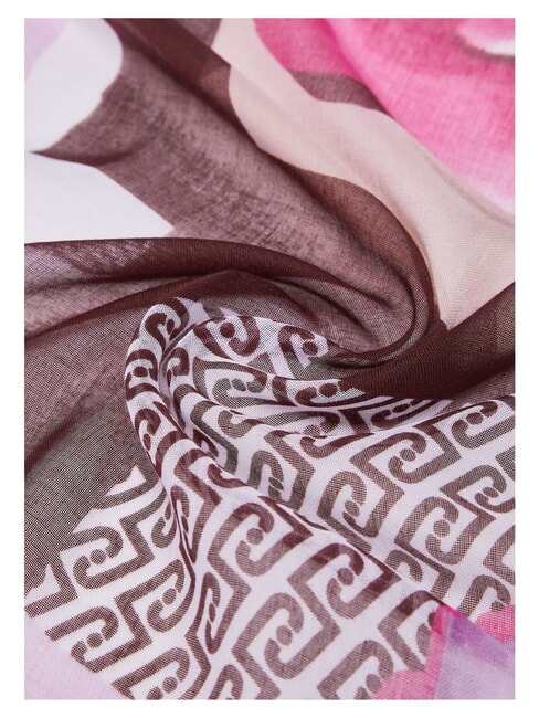FLOWER Block scarf cranberry - Scarves