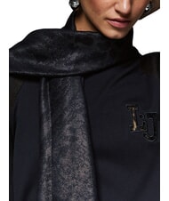 LIUJO ANIMALIER Printed scarf BLACK - Scarves - 5