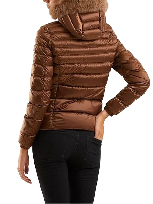 MEAD Down jacket with hood brunette - Women's down jackets