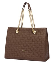 POLLINI HERITAGE Leather shoulder shopping bag brown / cream - Women&rsquo;s Bags - 2