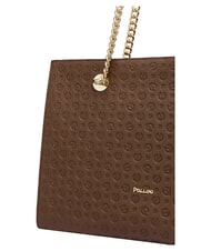 POLLINI HERITAGE Leather shoulder shopping bag brown / cream - Women&rsquo;s Bags - 5