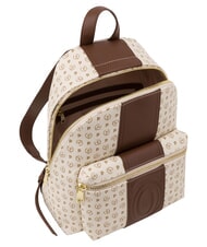 POLLINI HERITAGE Backpack with front pocket and key ring brown ivory - Women&rsquo;s Bags - 4