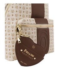 POLLINI HERITAGE Backpack with front pocket and key ring brown ivory - Women&rsquo;s Bags - 5