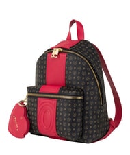 POLLINI HERITAGE Backpack with front pocket and key ring black red - Women&rsquo;s Bags - 2