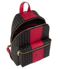 POLLINI HERITAGE Backpack with front pocket and key ring black red - Women&rsquo;s Bags - 4