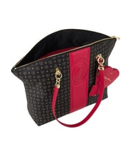 POLLINI HERITAGE Shoulder tote bag, with key ring black red - Women&rsquo;s Bags - 5
