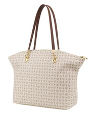 POLLINI HERITAGE Shoulder tote bag, with key ring brown ivory - Women&rsquo;s Bags - 3