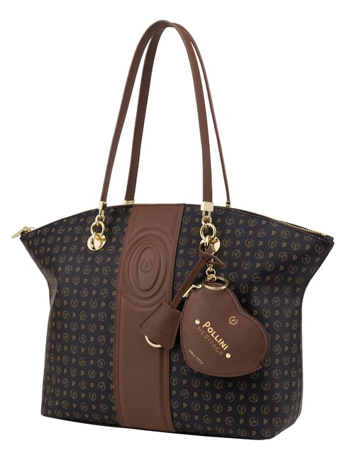 HERITAGE Shoulder tote bag, with key ring black brown - Women&rsquo;s Bags