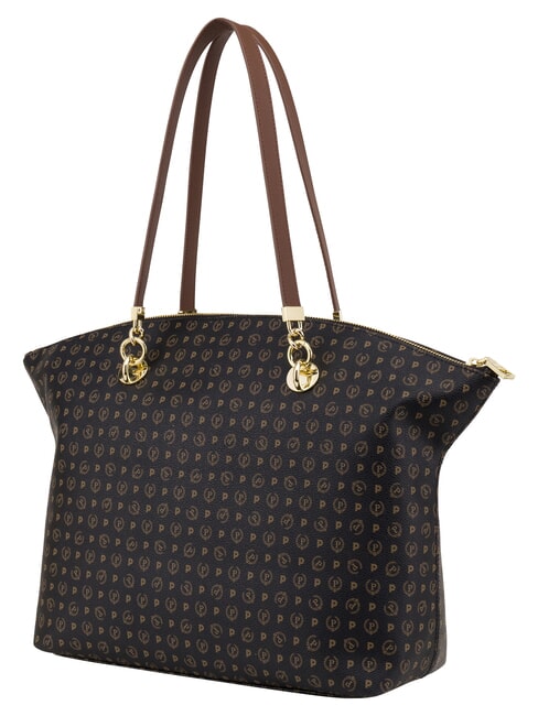 HERITAGE Shoulder tote bag, with key ring black brown - Women&rsquo;s Bags