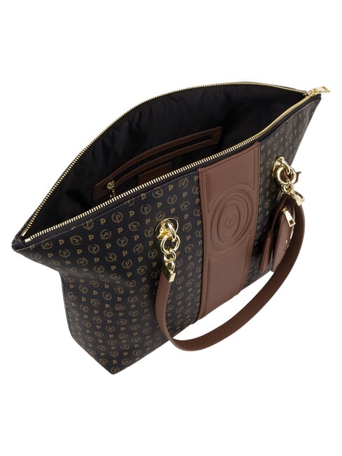 HERITAGE Shoulder tote bag, with key ring black brown - Women&rsquo;s Bags