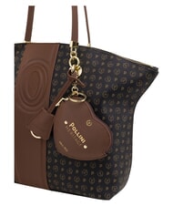 POLLINI HERITAGE Shoulder tote bag, with key ring black brown - Women&rsquo;s Bags - 6