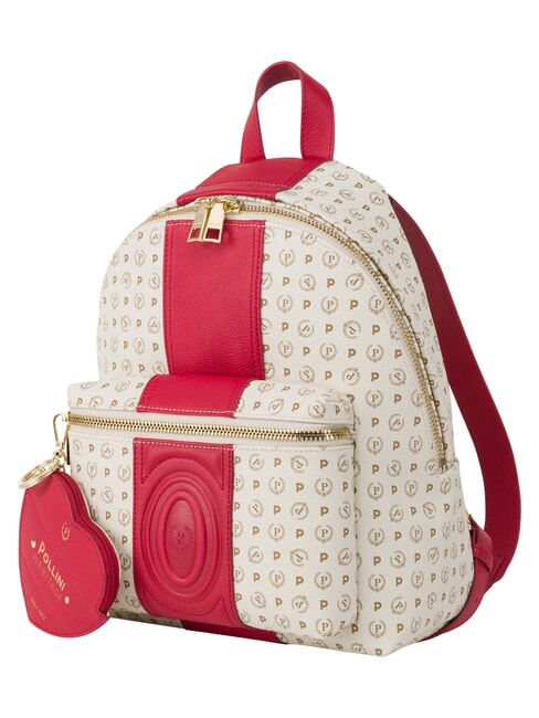 HERITAGE Backpack with front pocket and key ring red ivory - Women&rsquo;s Bags