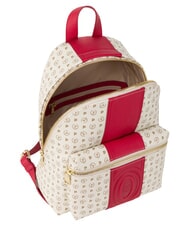 POLLINI HERITAGE Backpack with front pocket and key ring red ivory - Women&rsquo;s Bags - 4