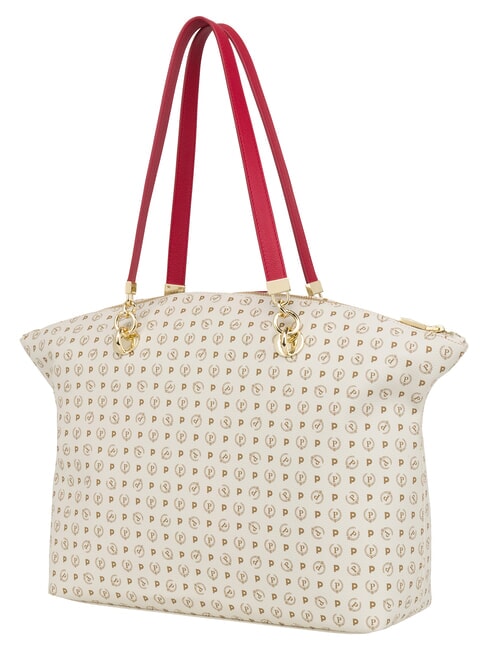 HERITAGE Shoulder tote bag, with key ring red ivory - Women&rsquo;s Bags