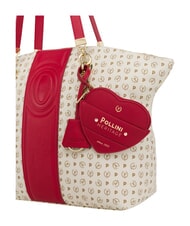 POLLINI HERITAGE Shoulder tote bag, with key ring red ivory - Women&rsquo;s Bags - 6