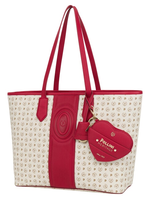 HERITAGE Shoulder shopping bag, with toiletry bag red ivory - Women&rsquo;s Bags