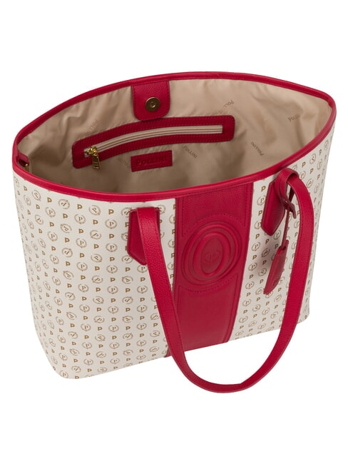 HERITAGE Shoulder shopping bag, with toiletry bag red ivory - Women&rsquo;s Bags