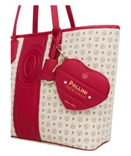 POLLINI HERITAGE Shoulder shopping bag, with toiletry bag red ivory - Women&rsquo;s Bags - 6
