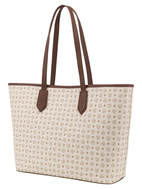 HERITAGE Shoulder shopping bag, with toiletry bag brown ivory - Women&rsquo;s Bags