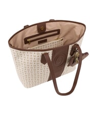 POLLINI HERITAGE Shoulder shopping bag, with toiletry bag brown ivory - Women&rsquo;s Bags - 4