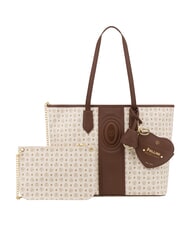 POLLINI HERITAGE Shoulder shopping bag, with toiletry bag brown ivory - Women&rsquo;s Bags - 5