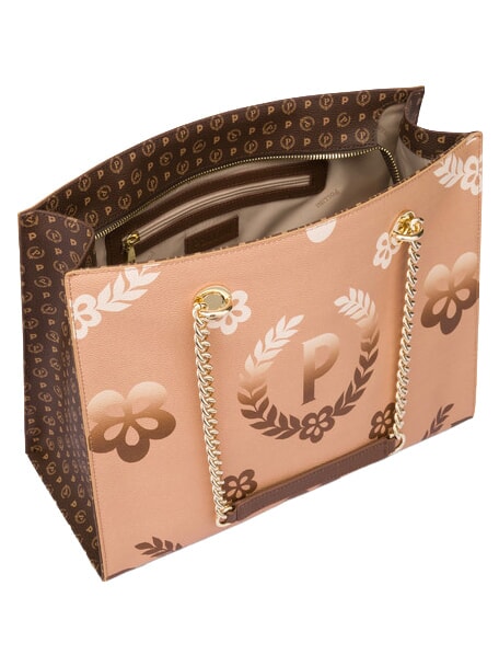 HERITAGE  Shopping bag with all over print brown / cream - Women&rsquo;s Bags