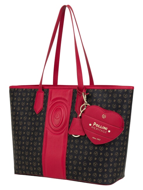 HERITAGE Shoulder shopping bag, with toiletry bag black red - Women&rsquo;s Bags