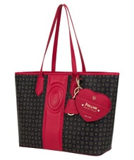 POLLINI HERITAGE Shoulder shopping bag, with toiletry bag black red - Women&rsquo;s Bags - 2