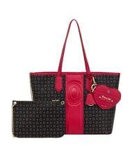 POLLINI HERITAGE Shoulder shopping bag, with toiletry bag black red - Women&rsquo;s Bags - 5