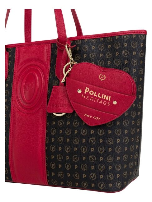 HERITAGE Shoulder shopping bag, with toiletry bag black red - Women&rsquo;s Bags