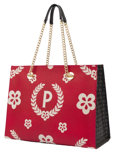 HERITAGE  Shopping bag with all over print black lacquer - Women&rsquo;s Bags