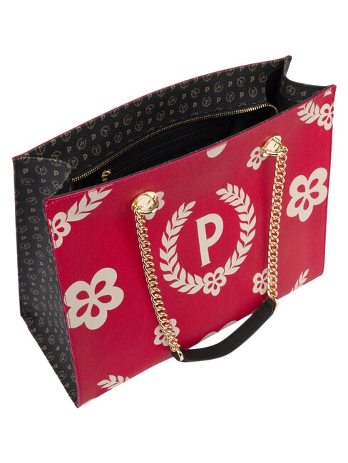 HERITAGE  Shopping bag with all over print black lacquer - Women&rsquo;s Bags