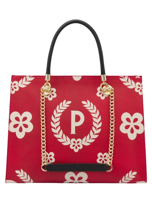 HERITAGE  Shopping bag with all over print black lacquer - Women&rsquo;s Bags