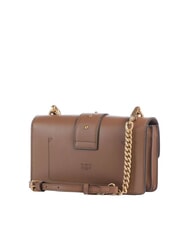 PINKO LOVE ONE CLASSIC Mini leather shoulder bag cognac brown-antique gold - Women&rsquo;s Bags - 3