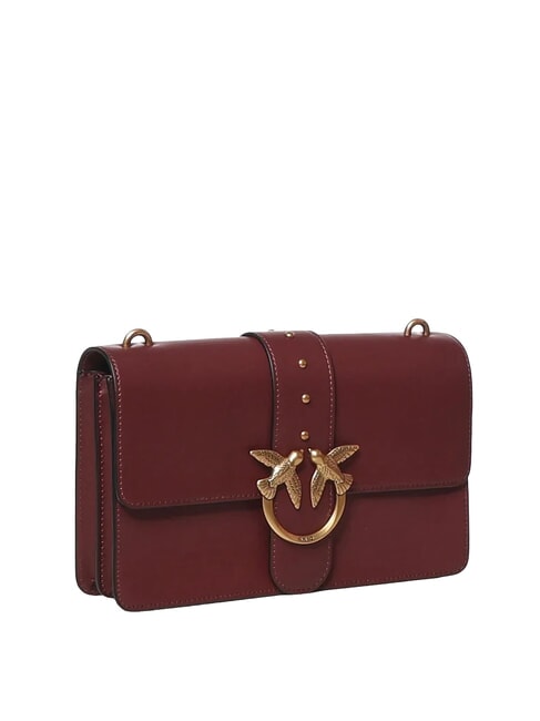 LOVE ONE CLASSIC Leather shoulder bag with flap intense currant-antique gold - Women&rsquo;s Bags