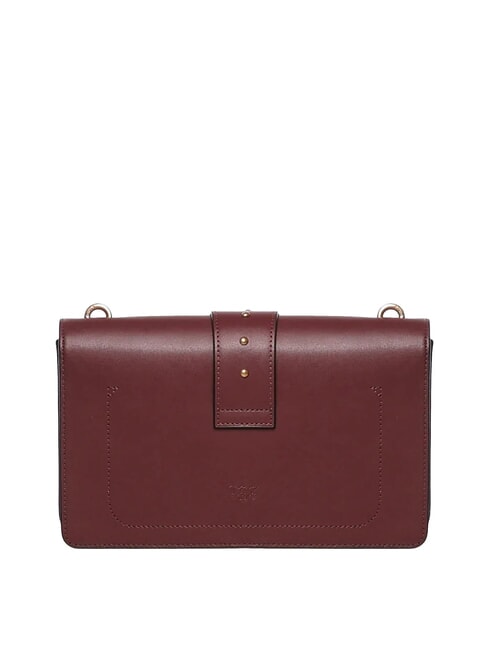 LOVE ONE CLASSIC Leather shoulder bag with flap intense currant-antique gold - Women&rsquo;s Bags