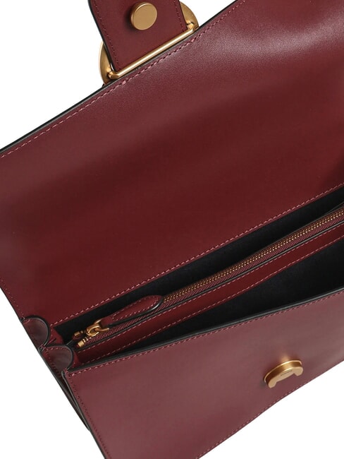 LOVE ONE CLASSIC Leather shoulder bag with flap intense currant-antique gold - Women&rsquo;s Bags