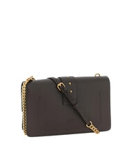 PINKO LOVE ONE CLASSIC Leather shoulder bag with flap marasca brown-antique gold - Women&rsquo;s Bags - 2