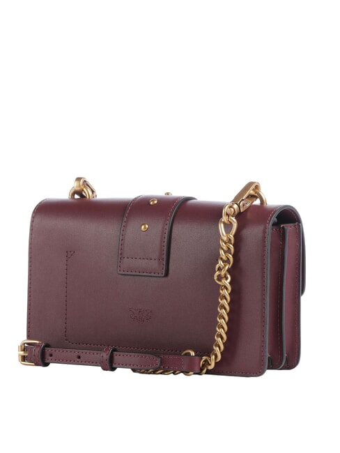 LOVE ONE CLASSIC Mini leather shoulder bag intense currant-antique gold - Women&rsquo;s Bags
