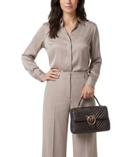 PINKO CLASSIC LADY LOVE BAG chevron bag marasca brown-antique gold - Women&rsquo;s Bags - 2