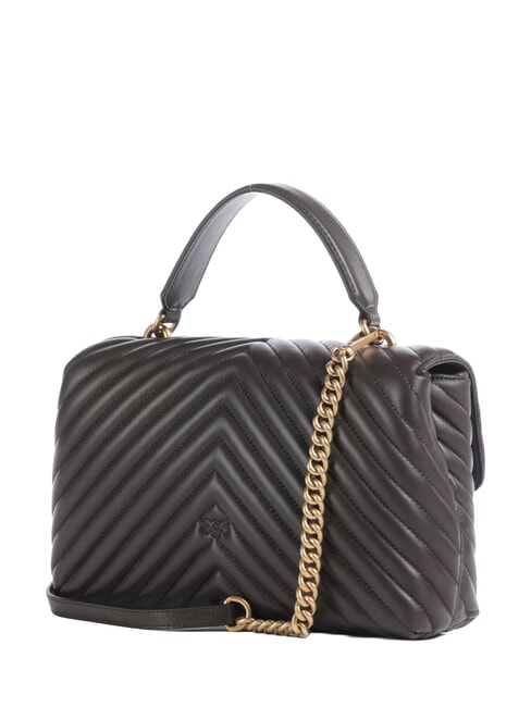 CLASSIC LADY LOVE BAG chevron bag marasca brown-antique gold - Women&rsquo;s Bags