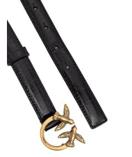 PINKO LOVE BERRY Leather belt black-antique gold - Belts - 2